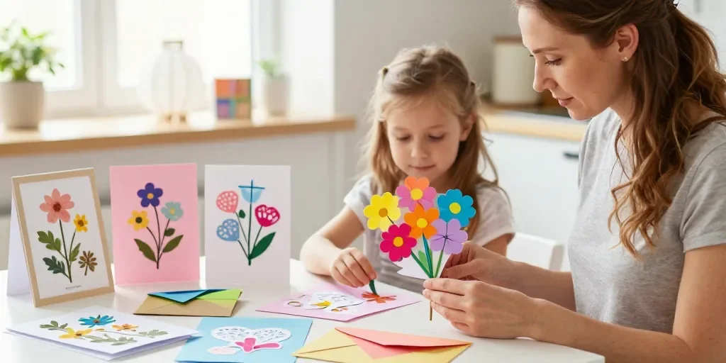 Bricolage en papier pour la fête des mères : les 10 idées faciles
