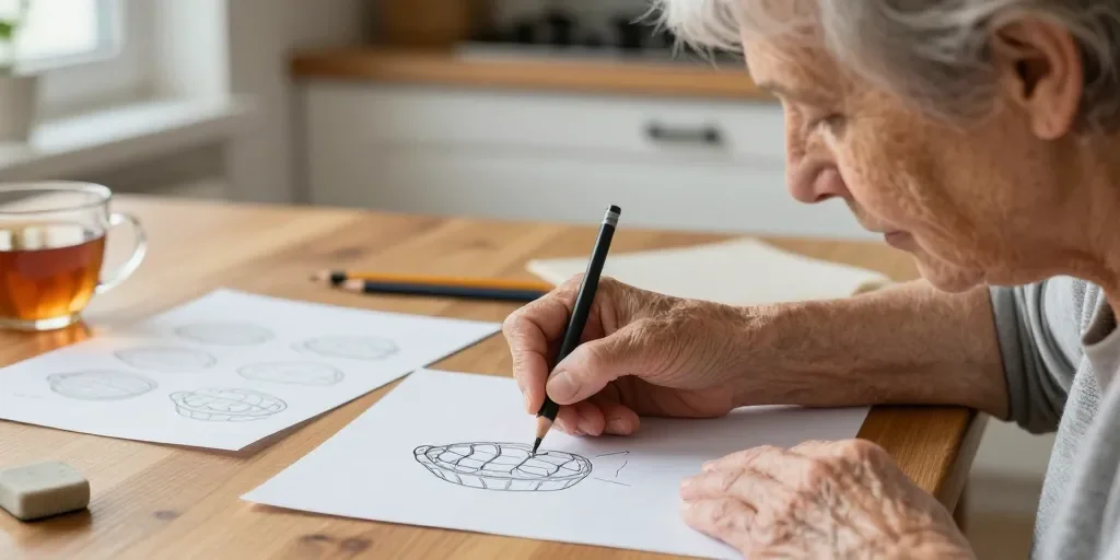 Dessin feve galette : le pas à pas simple pour seniors