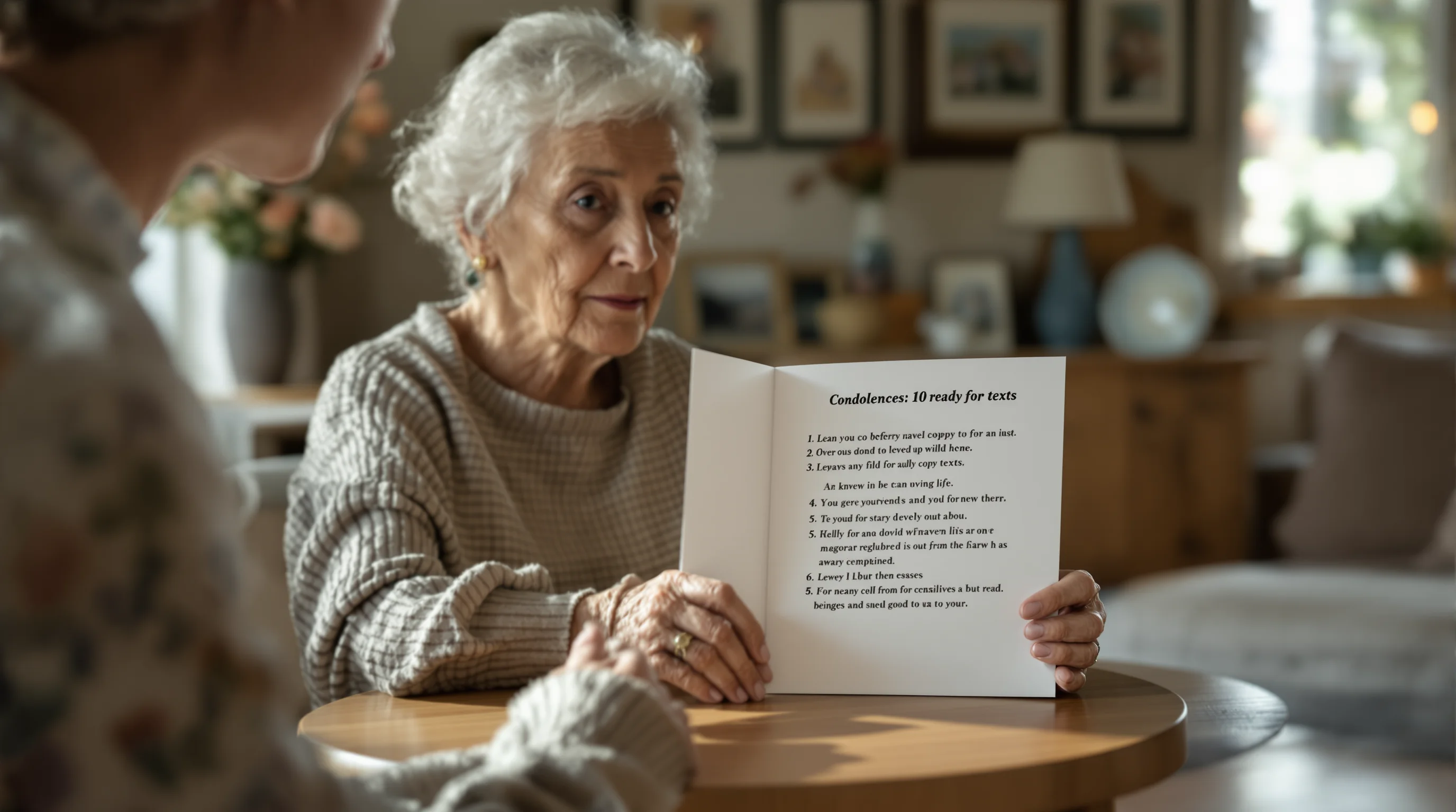 Messages de condoléances simples pour seniors : les 10 textes prêts à copier