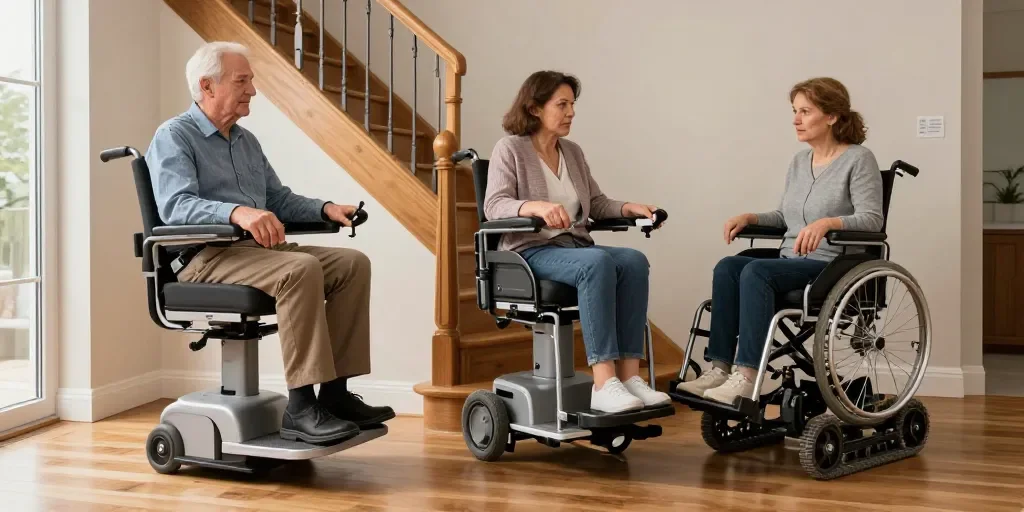 Monte escalier handicap : le fauteuil, la plateforme ou la chenillette, comment choisir ?
