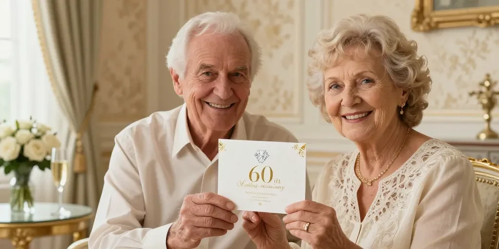 Noces de diamant invitation: les 10 modèles élégants à personnaliser