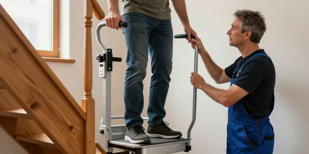 Plateforme monte-escalier debout : Le meilleur choix selon le budget et l'escalier ?
